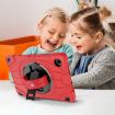 Samsung Galaxy Tab A8 Case: Red Black Bat Hand Grip Turntable Stand - 8