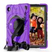 Samsung Galaxy Tab A8 Bat Grip Turntable Stand Case Purple Black - 1