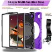 Samsung Galaxy Tab A8 Bat Grip Turntable Stand Case Purple Black - 3