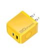M167 PD 20W Type-C & USB QC 3.0 Fast Charger, US Plug, Yellow - 1