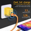 M167 PD 35W Type-C & USB QC 3.0 Fast Charger EU Plug - Yellow - 5