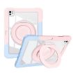 iPad Pro 13 2024 Crystal Armor Case with Pen Slot - Blue Pink - 1