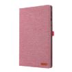 Infinix Xpad Rose Red Fabric Texture Flip Leather Tablet Case - 2