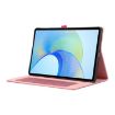 Infinix Xpad Rose Red Fabric Texture Flip Leather Tablet Case - 5