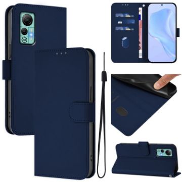 Ulefone Note 14 Leather Phone Case with Lanyard - Navy Blue - 1
