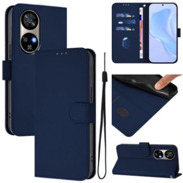 Ulefone Note 17 Pro Leather Phone Case with Lanyard - Navy Blue - 1