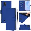 ZTE Blade A52 Lite Dark Blue Leather Phone Case with Lanyard - 1