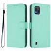 ZTE Blade A52 Lite Mint Green Leather Phone Case with Lanyard - 2