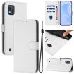ZTE Blade A52 Lite White Leather Phone Case with Lanyard - 1