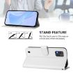 ZTE Blade A52 Lite White Leather Phone Case with Lanyard - 3