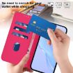 ZTE Blade A52 Lite Rose Red Leather Phone Case with Lanyard - 7