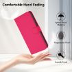 ZTE Blade A52 Lite Rose Red Leather Phone Case with Lanyard - 9