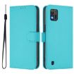 ZTE Blade A52 Lite Lake Blue Leather Phone Case with Lanyard - 2