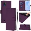 ZTE Blade A52 Lite Violet Leather Phone Case with Lanyard - 1
