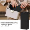 Moto G15 Black Leather Phone Case with Lanyard - Solid Color Skin Feel - 5