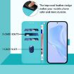 Moto G15 Lake Blue Leather Phone Case with Lanyard - Solid Color - 8