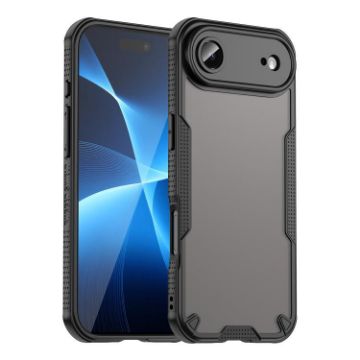 iPhone 17 Air Armor Glaze PC Hybrid TPU Case - Black - 1