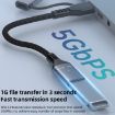 ADS-619 2 in 1 Type-C & 8 Pin to USB 3.0 OTG Adapter - Grey - 4
