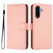 Samsung Galaxy A56 5G Pink Leather Phone Case with Lanyard - 2