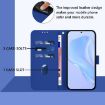 Samsung Galaxy A56 5G Dark Blue Leather Phone Case with Lanyard - 4