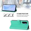 Samsung Galaxy A56 5G Green Leather Phone Case with Lanyard - 3