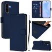 Samsung Galaxy A56 5G Navy Blue Leather Phone Case with Lanyard - 1