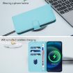Samsung Galaxy A56 5G Sky Blue Leather Phone Case with Lanyard - 7