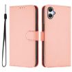 Samsung Galaxy A06 4G/5G Pink Leather Phone Case with Lanyard - 2