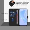 Samsung Galaxy A06 4G/5G Black Leather Phone Case with Lanyard - 4