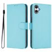 Samsung Galaxy A06 4G/5G Sky Blue Leather Phone Case with Lanyard - 2
