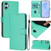 Samsung Galaxy A07 4G Green Leather Phone Case with Lanyard - 1