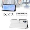 Samsung Galaxy A07 4G White Leather Phone Case with Lanyard - 3