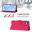 Samsung Galaxy A07 4G Rose Red Leather Phone Case with Lanyard - 3