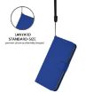 Realme 14 5G/14T 5G Leather Phone Case with Lanyard - Dark Blue - 6