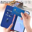 Realme 14 5G/14T 5G Leather Phone Case with Lanyard - Dark Blue - 7