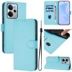Realme 14 5G/14T 5G Leather Phone Case with Lanyard - Sky Blue - 1