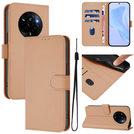 Realme Narzo 80 Pro Leather Phone Case with Lanyard - Nude Color - 1
