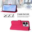 Realme Neo7 Turbo 5G Rose Red Leather Phone Case with Lanyard - 3