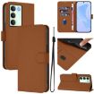 Realme V70 5G/14X Global Brown Leather Phone Case with Lanyard - 1