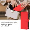 OPPO A5X 4G/5G Leather Phone Case with Lanyard - Red, Skin Feel - 5