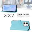 OPPO A5X 4G/5G Leather Phone Case with Lanyard - Sky Blue - 3