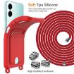 Samsung Galaxy A06 5G Red Silicone Case with Card Bag & Lanyard - 6