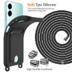 Samsung Galaxy A06 5G Black Silicone Case with Card Bag & Lanyard - 6