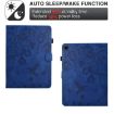Samsung Galaxy Tab A8 2022 SM-X200 Floral Bird Leather Case Dark Blue - 6