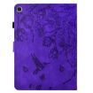 Samsung Galaxy Tab A7 10.4 T500 Purple Floral Bird Leather Case - 3