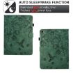 Samsung Galaxy Tab A7 10.4 T500 Green Floral Bird Embossed Leather Case - 6