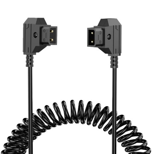 D-Tap Male to Male Coiled Adapter Cable 1.5m for Anton Bauer V-mount - 1
