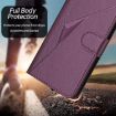 Xiaomi 14 Ultra Leather Phone Case - Triangle Pattern, Dark Purple - 7