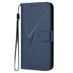 Xiaomi 14 Ultra Leather Phone Case - Triangle Pattern, Royal Blue - 2