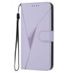 Redmi Turbo 4 Pro/Poco F7 Leather Phone Case - Triangle Pattern, Purple - 2